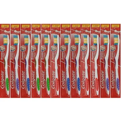 Periuțe de dinți, Colgate, Premier Extra Clean, multicolor, set 12
