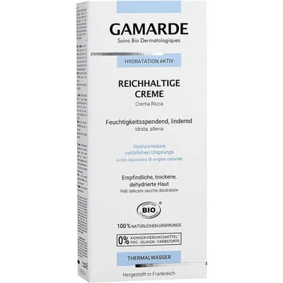 Cremă facială de zi, Gamarde Bio-Cosmetics, Ultra Rich Cream cu Acid Hialuronic și Unt de Shea, 40ml
