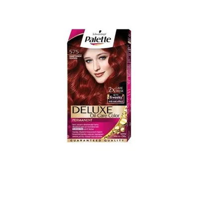 Vopsea de păr permanentă, Palette Deluxe, 575 roșu intens