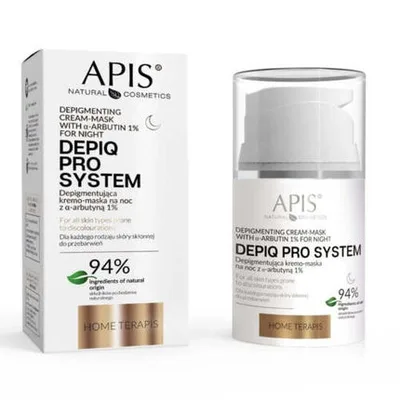 Cremă Masca Depigmentare Apis Depiq Pro, Alpha-Arbutin 1%, 50ml