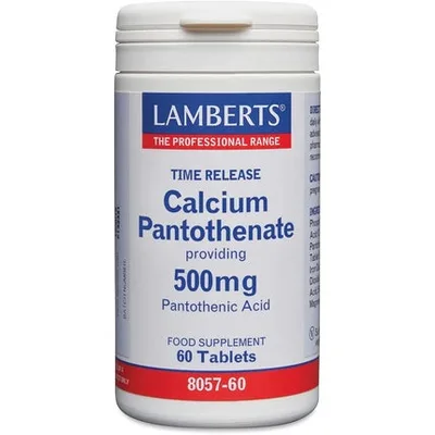 Vitamine, Lamberts, Calcium Pantothenate 500mg, 60 comprimate