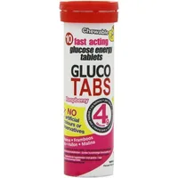Tablete Glucoză, Glucotabs, Zmeură, 10 bucăți