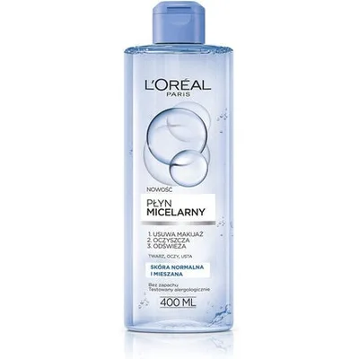 Demachiant apă micelară, L'Oréal Paris, ten normal și mixt, 400ml