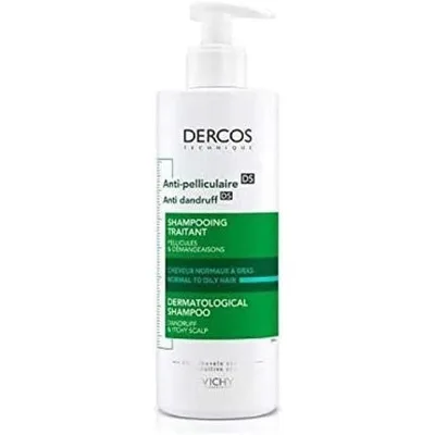 Sampon anti-matreata, Vichy, Dercos Advanced Action, pentru par normal spre gras, 390ml