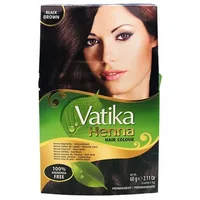 Vopsea de păr, Vatika, Henna, negru-maroniu