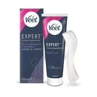 Cremă depilatoare, Veet, Expert, piele normală și sensibilă, 100ml