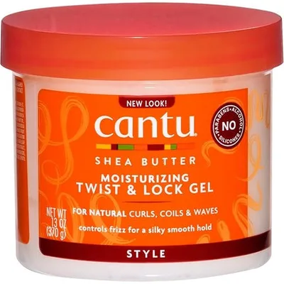 Gel modelare păr Cantu, Shea Butter Moisturizing Twist & Lock Gel, 384ml