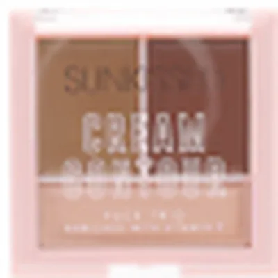 Paletă contur față Sunkissed, trio cremă, cu vitamina E