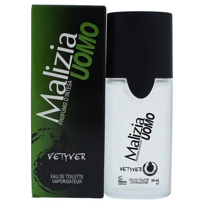 Parfum Eau de Toilette, Malizia, Uomo Vetyver, 50 ml