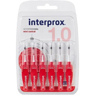Periuțe interdentare Interprox, Miniconical, roșu, 6 bucăți