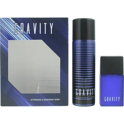 Set cadou 2 piese, Coty, Gravity, aftershave 30ml si deodorant spray 120ml
