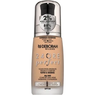 Fond de ten lichid, Deborah, 24 Hours Perfect Moisturising SPF 20, Caramel Beige