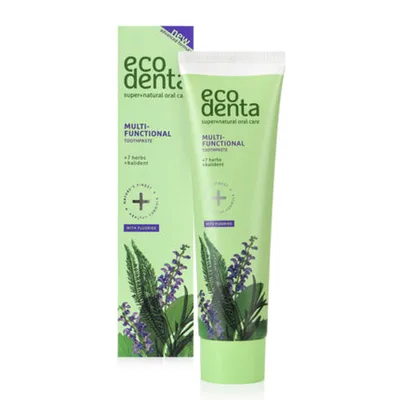 Pasta de dinti, Ecodenta, 7 Ierburi + Kalident + Fluor, 100ml