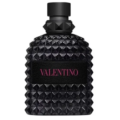 Valentino Uomo Born In Roma Extradose - Eau De Parfum, 100 ml, sticlă neagră cu studuri metalice