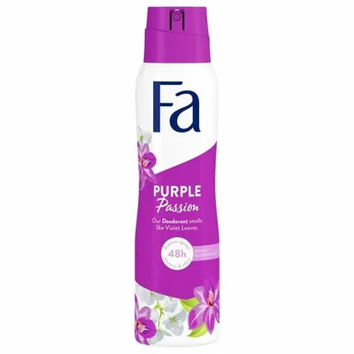 Fa Deospray Purple Passion, Spray deodorant cu parfum floral, 127 g
