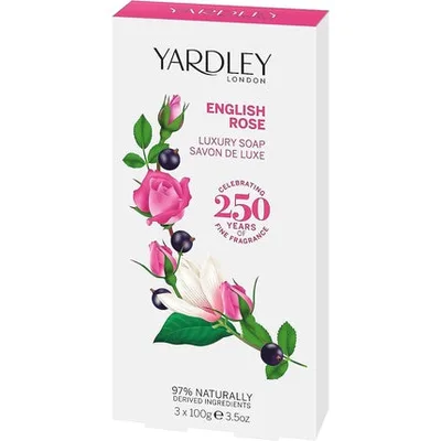 Săpun solid, Yardley London, English Rose și Levănțică, pachet 3x300g
