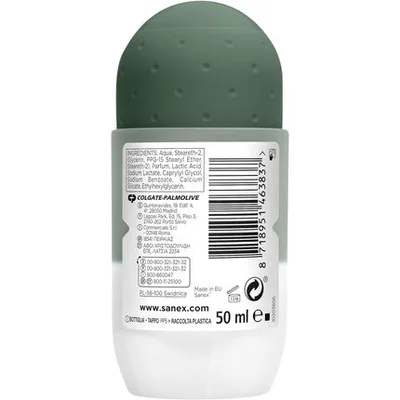 Sanex Men Zero% Respect & Control Deodorant Roll-On, 50ml