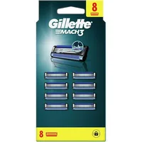 Lame ras Gillette Mach3, 8 bucăți, albastru