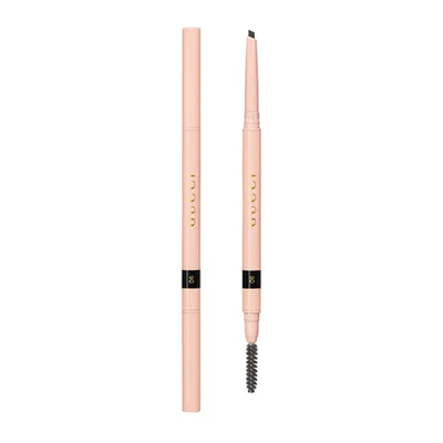 Stilou pentru sprâncene Gucci, Waterproof Doubleended Eyebrow Cream Pencil, 06 Noir