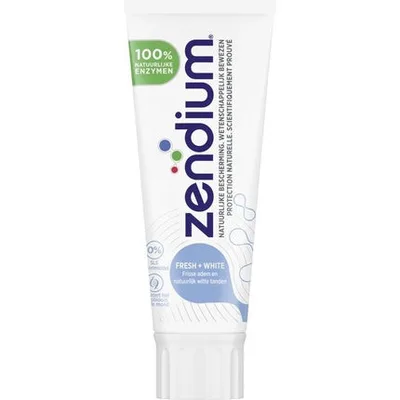 Pastă de dinți, Zendium, Fresh+White, 75 ml, alb