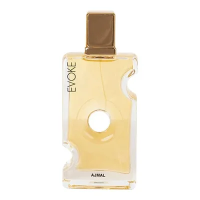Eau de Parfum, Ajmal, Evoke Her, auriu, sticlă transparentă, 75ml