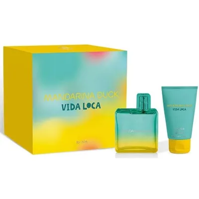 Set Cadou Parfum Mandarina Duck Uomo, Apa de Toaletă pentru Bărbați, 100 ml, Gel de Duș 50 ml