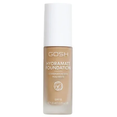 Fundant GOSH Hydramatt, SPF 15, 30 ml, pentru piele combinată, culoare bej