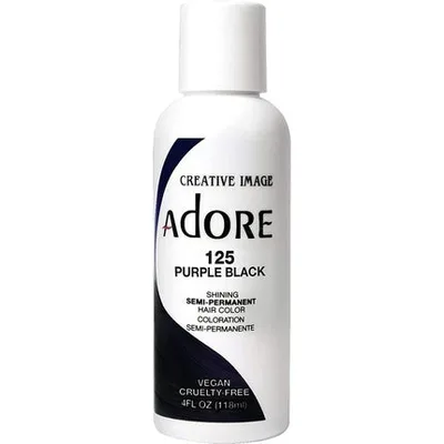 Vopsea de păr, Adore, 125 Purple Black, semi-permanent, 118ml