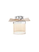 Chloé Signature Eau de Parfum, 75 ml, flacon din sticlă transparentă cu auriu, panglică bej