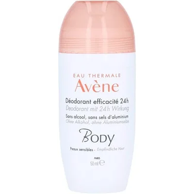 Deodorant Avène Eau Thermale, 50ml, alb cu capac roz, fără alcool