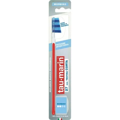 Periuță de dinți Tau Marin 27, perii moi, antibacterian, roșu