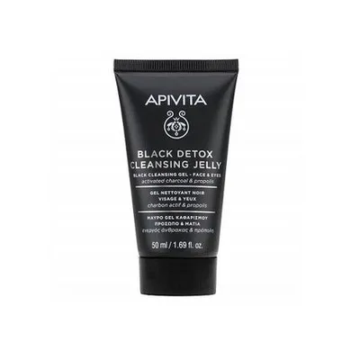 Gel de curățare, Apivita, Black Detox, 50ml