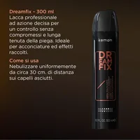 Lac de păr Kemon Dreamfix, fixare puternică, 300 ml, cutie neagră