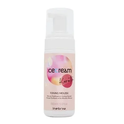 Spumă tonifiantă păr, Inebrya, Ice Cream Keratin, 150ml