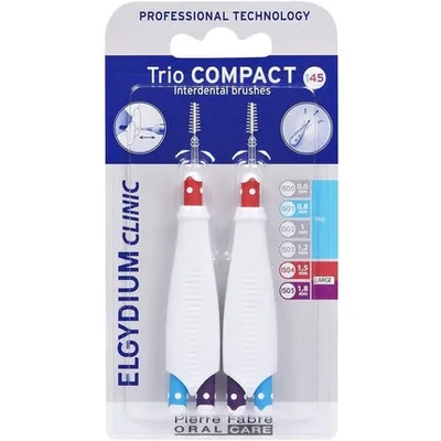 Perie interdentară, Elgydium, Trio Compact, alb