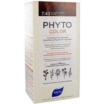 Vopsea de par, Phyto, Couleur 7.43 Blond Auriu
