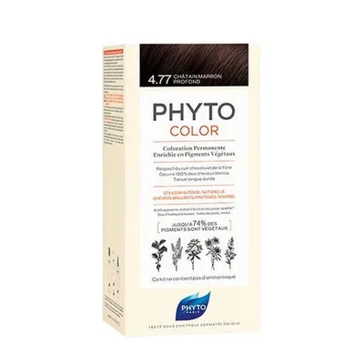 Vopsea de păr Phyto Color 477, Cafeniu foarte închis, 100g