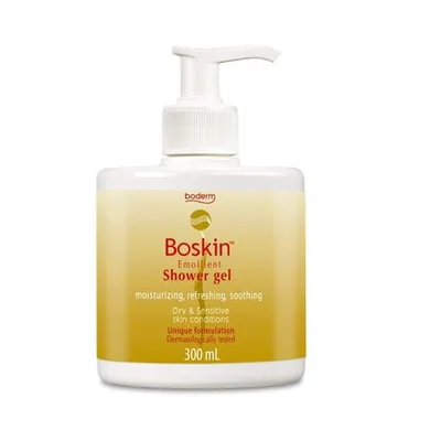 Gel de duș, Boskin, emolient, 300ml, bej