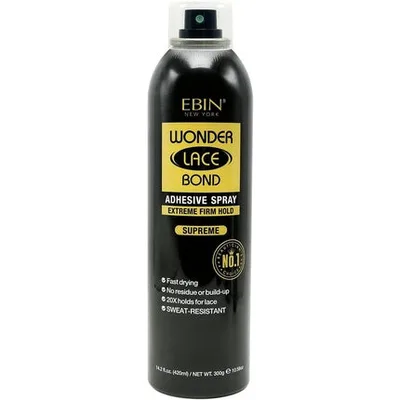 Spray adeziv peruci, Ebin, Supreme 420ml, fixare fermă