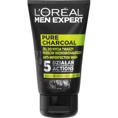 Gel de curățare față, L'Oreal, Men Expert Pure Charcoal, 100ml