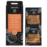 Exfoliant față, Apivita, caise, 2 x 8ml