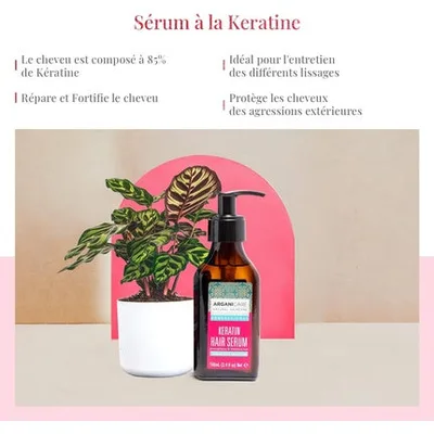 Serum de păr cu keratină Arganicare, 100ml