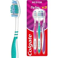 Periuță dinți, Colgate Zig Zag, model Medium, 3 bucăți