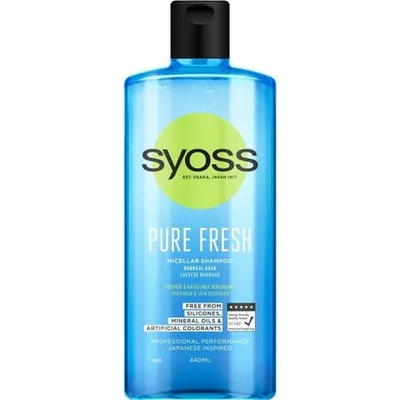 Șampon Micelar, Syoss, Pure Fresh, 440 ml, Albastru