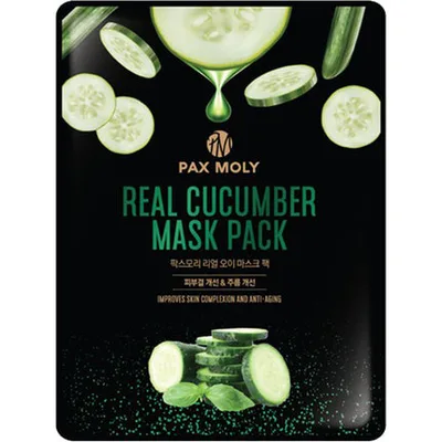 Mască de față cu extract de castravete Pax Moly - 1 bucată