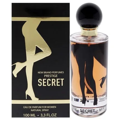 Eau de parfum, New Brand Perfumes Secret EDP, 100 ml, negru/auriu