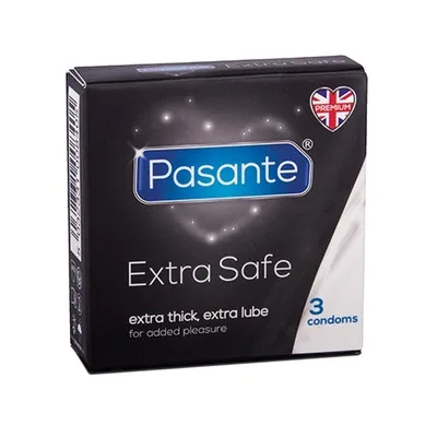 Prezervative Pasante Extra, Negru, Set 3