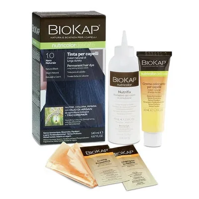 Vopsea permanentă păr, Biokap, Natural Black, 133g