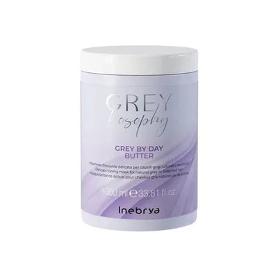 Masca de păr Inebrya Grey Losophy Grey By Day Butter, alb, 1000ml