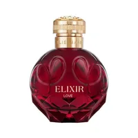 Eau de Parfum Elie Saab Elixir Love 90 ml, sticlă roșie, capac auriu